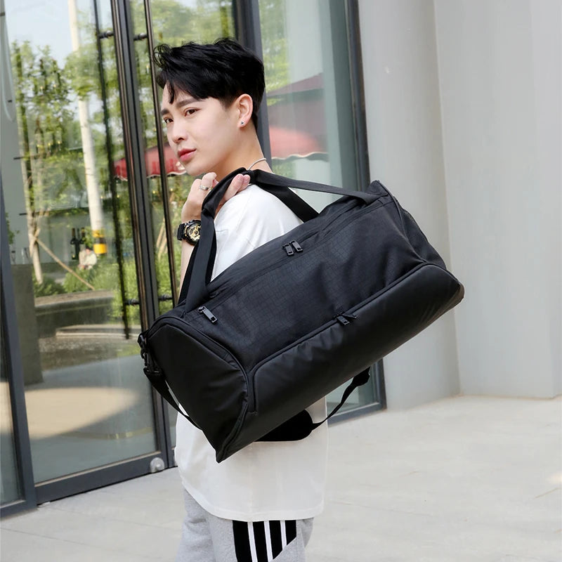Women'S Large Capacity Gym Bag Waterproof Swimming Yoga Bag Portable Sports Bag Weekend Bag Custom Luggage Bag with Logo Print